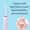 Szónikus elektromos fogkefe extra fejekkel - Rózsaszín
