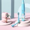 Cartoon Kids Elektromos fogkefe gyerekeknek - 6 db cserélhető fejjel - Kék - Unikornisos