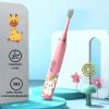 Cartoon Kids Elektromos fogkefe gyerekeknek - 6 db cserélhető fejjel - Rózsaszín - Nyuszis 