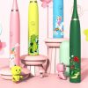 Cartoon Kids Elektromos fogkefe gyerekeknek - 6 db cserélhető fejjel - Sárga - Krokodilos