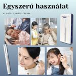 Bezdrátový čistič uší s HD kamerou, 7 kovovými lžičkami a ochranným krytem - Bílá