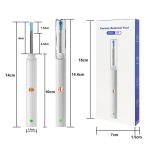 Bezdrátový čistič uší s HD kamerou, 7 kovovými lžičkami a ochranným krytem - Bílá