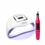 Sun X5 MAX UV/LED lampa na nechty s mini brúskou - bordová