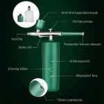 Prenosná ručná striekacia pištoľ AirBrush Cosmetic s 0,3 mm nano tryskou - zelená