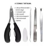 Professzionális Manikűr/Pedikűr Körömvágó- és Bőrvágó, manikűr szettel - 4 darabos