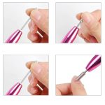 Hordozható prémium körömcsiszológép csiszolófejekkel - Metál pink - Black Friday