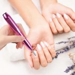 Hordozható prémium körömcsiszológép csiszolófejekkel - Metál pink - Black Friday