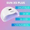 Műkörmös alapszett - Sun X5 Plus UV/LED lámpa, mini csiszológéppel és Misscheering Akryl Gél műköröm építő szett - 02 Rose Pink