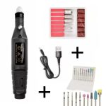 Elektromos Mini Körömcsiszoló Gép Csiszolófejekkel, Állítható Sebességgel, Otthoni Használatra - Fekete MC019 - Black Friday