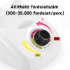 Pilă electrică de unghii cu viteză reglabilă, pedală de picior, capete de șlefuire - DM-208 - Albă
