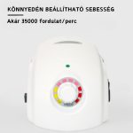 Elektrická bruska na nehty s ruční jednotkou, držákem, nožním pedálem, brusnými hlavami - DM-212 - Bílá