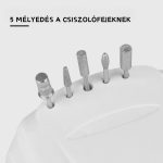 Elektrická bruska na nehty s ruční jednotkou, držákem, nožním pedálem, brusnými hlavami - DM-212 - Bílá