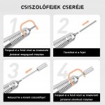 Elektrická bruska na nehty s ruční jednotkou, držákem, nožním pedálem, brusnými hlavami - DM-212 - Bílá