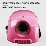 Elektrická bruska na nehty, ruční jednotka s držákem, nožním pedálem, brusnými hlavami - DM-212 - růžová