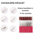 Elektrická bruska na nehty, ruční jednotka s držákem, nožním pedálem, brusnými hlavami - DM-212 - růžová