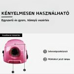 Elektrická bruska na nehty, ruční jednotka s držákem, nožním pedálem, brusnými hlavami - DM-212 - růžová