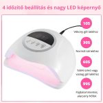 Lampă UV/LED pentru unghii SUN X20 MAX cu senzor infraroșu, afișaj, putere mare - Albă