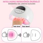 Lampă UV/LED pentru unghii SUN X20 MAX cu senzor infraroșu, afișaj, putere mare - Albă