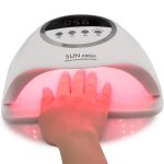 Lampă UV/LED pentru unghii SUN X20 MAX cu senzor infraroșu, afișaj, putere mare - Albă