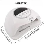 Lampă UV/LED pentru unghii SUN X20 MAX cu senzor infraroșu, afișaj, putere mare - Albă