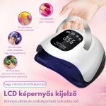 SUN X19 MAX UV/LED lampa na umělé nehty s časovačem, LCD dotykovým displejem a inteligentním senzorem – bílá