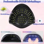 SUN X19 MAX UV/LED lampa na umělé nehty s časovačem, LCD dotykovým displejem a inteligentním senzorem – bílá
