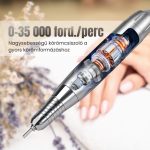 Profesionální bruska na nehty s výkonem 35 000 ot./min a LCD displejem, bílá