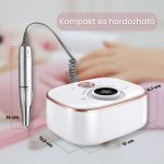 Profesionální bruska na nehty s výkonem 35 000 ot./min a LCD displejem, bílá