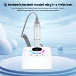 Pile electrică profesională portabilă pentru unghii, cu performanță de 45000 RPM și afișaj LCD, alb