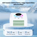 Pile electrică profesională portabilă pentru unghii, cu performanță de 45000 RPM și afișaj LCD, alb