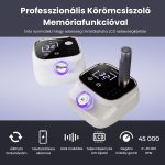 Profesionální přenosná elektrická bruska na nehty 45000 ot./min s digitálním displejem, bílá