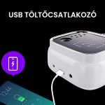 Profesionální přenosná elektrická bruska na nehty 45000 ot./min s digitálním displejem, bílá