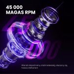 Profesionální přenosná elektrická bruska na nehty 45000 ot./min s digitálním displejem, bílá