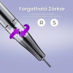 Profesionální přenosná elektrická bruska na nehty 45000 ot./min s digitálním displejem, bílá