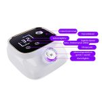 Profesionální přenosná elektrická bruska na nehty 45000 ot./min s digitálním displejem, bílá