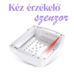 Lampă UV/LED pentru unghii artificiale S10 cu baterie încorporată, cronometru, afișaj LCD, bază detașabilă 66 W - albă