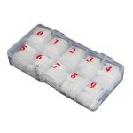 Set vârfuri de unghii artificiale în 10 mărimi, 500 buc - Alb, mare