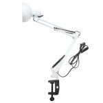 Rögzíthető, kihajtható karú asztali/tervezői lámpa - Fehér - Black Friday
