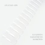 Set vârfuri de unghii în 10 mărimi, 500 buc - Transparent, mare