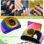 Lampă UV/LED pentru unghii Ombre D9 Shiny - Curcubeu