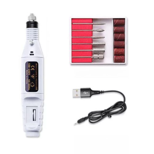 Elektromos mini körömcsiszoló gép - Fehér