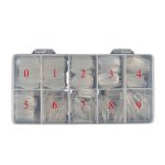 Műköröm tip szett 10 méretben, 500 db - Átlátszó, kicsi 