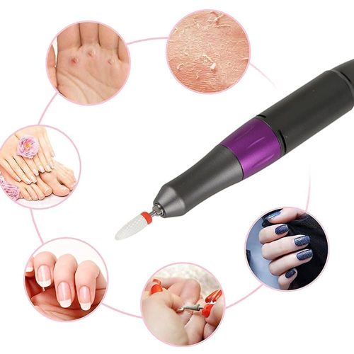 Pilă electrică de unghii USB H45 - Gri metalizat