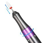 Pilă electrică de unghii USB H45 - Gri metalizat