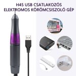 Pilă electrică de unghii USB H45 - Gri metalizat