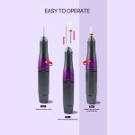 Pilă electrică de unghii USB H45 - Gri metalizat