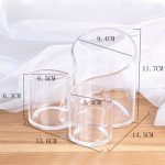 Alina 3 rekeszes átlátszó ecsettartó