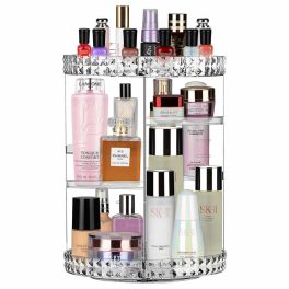   Depozitare cosmetică rotativă la 360 de grade cu rafturi mobile
