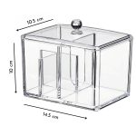 Kozmetikai tároló és rendszerező arcápoláshoz, fedéllel - Black Friday