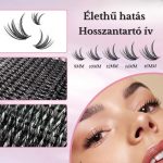 Set de gene false Tincses 2 în 1 cu lipici și fixator, îndepărtator de lipici, pensetă - 40D - 280 buc Q002